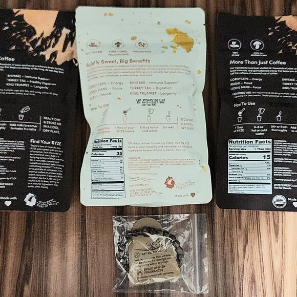 Ryze Mushroom Coffee Starter Kit With Creamer + Mushroom Bracelet - Picture 5 of 6